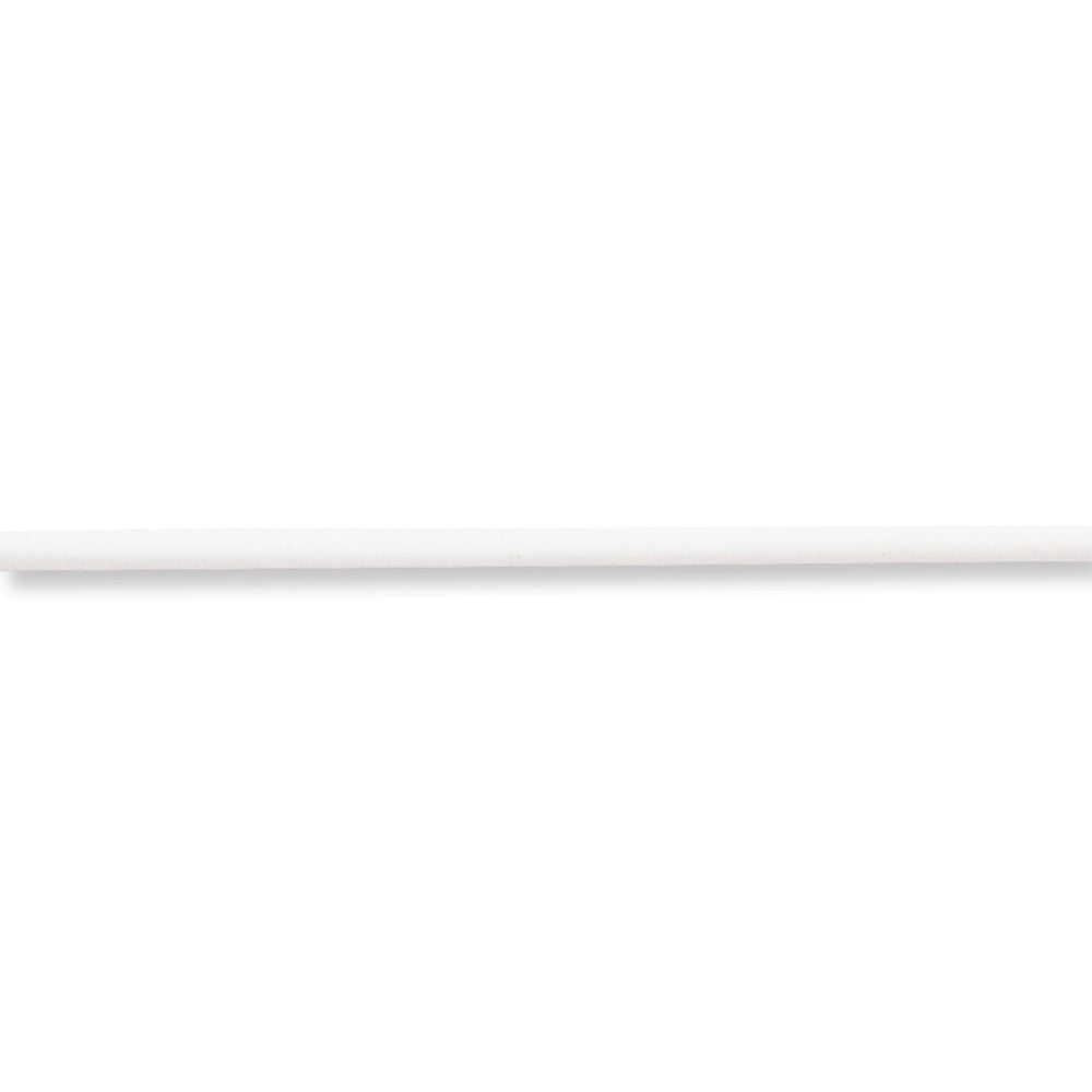 White Sterling Silver necklace Cord & Leather 18 in 4 mm