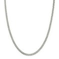 thumbnail image 1 of White Sterling Silver necklace Curb chain 24 in 3.5 mm, 1 of 5