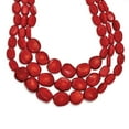 thumbnail image 1 of White Sterling Silver necklace Gemstone Coral Red 16 in, 1 of 3