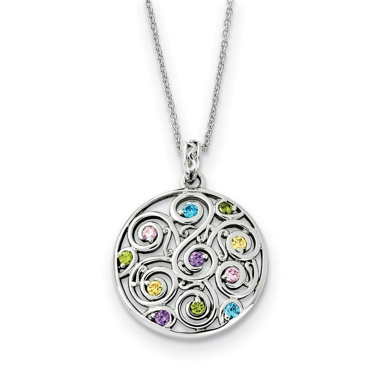 Sterling Silver CZ Kaleidoscope Of Wishes 18 Sterling Silver CZ Kaleidoscope Of Wishes 18