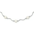 thumbnail image 1 of White Sterling Silver necklace Pearl Freshwater 18 in 6 mm, 1 of 4