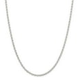 thumbnail image 1 of White Sterling Silver necklace Rolo chain 20 in 2.75 mm, 1 of 5
