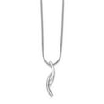 thumbnail image 1 of White Sterling Silver necklace Snake Diamond 18 in 1 mm, 1 of 3