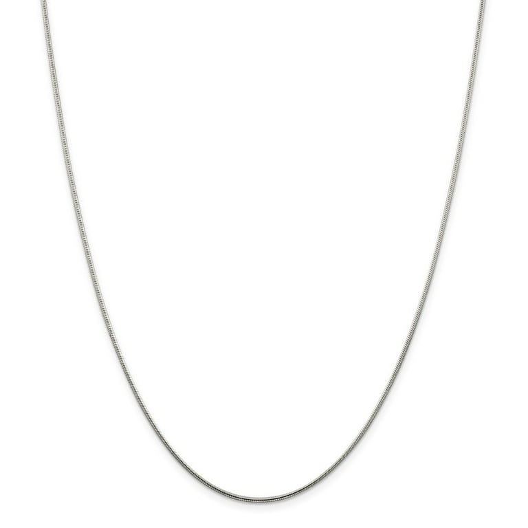 Sterling Silver 1.25mm Round Snake Chain - Various Lengths Sterling Silver 1.25mm Round Snake Chain - Various Lengths