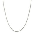 thumbnail image 1 of White Sterling Silver necklace Spiga (Wheat) chain Round 18 in 1.75 mm, 1 of 5
