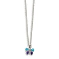 thumbnail image 1 of White Sterling Silver necklace Themed Multi-colored 15 in 2 mm, 1 of 2