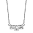 thumbnail image 1 of White Sterling Silver necklace with pendant Cubic Zirconia CZ Clear, 1 of 2