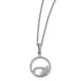 thumbnail image 1 of White Sterling Silver necklace with pendant Cubic Zirconia CZ, 1 of 4
