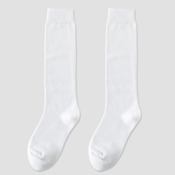 White Stockings Women's Winter Thickening Warm Medium Length Leg Socks Keep Warm Sock High The Knee Lightweight Cotton Socks