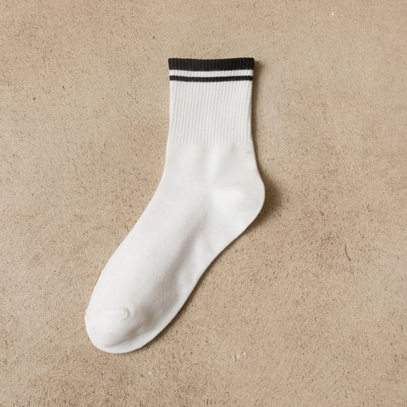 White Stockings Women's and Men's All Cotton Japanese Long Tube Cotton Socks College Style Student Sports Socks Couple Socks