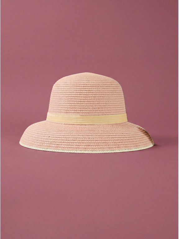 White Straw Sun Hat for Women, Wide Brim Summer Beach Hat, Elegant Black Bow Ribbon Detail, Vacation Travel Hat, Classic Floppy Sun Hat