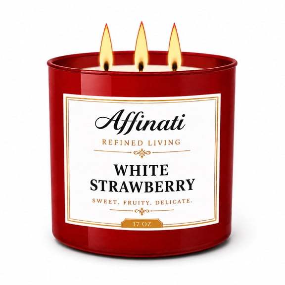 White Strawberry 3-Wick Candle