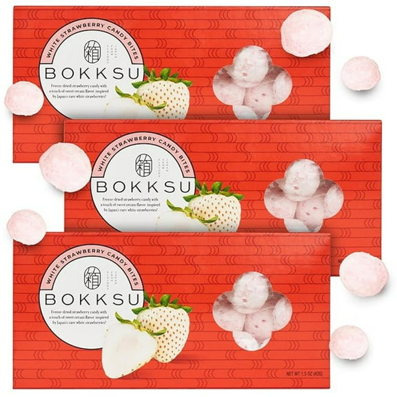 Bokksu White Strawberry Japanese Candy Bites (3-pack)