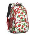 thumbnail image 1 of White Strawberry Plants Fruit Backpack for School,Cute School Bag,Schoolbag with Adjustable Shoulder Straps & Padded Back,16.9 Inch, 1 of 5