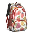 thumbnail image 1 of White Strawberry Plants Fruit Backpack for School,Cute School Bag,Schoolbag with Adjustable Shoulder Straps & Padded Back,16.9 Inch, 1 of 5