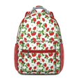thumbnail image 1 of White Strawberry Plants Fruit Backpack for School,Cute School Bag,Schoolbag with Adjustable Shoulder Straps & Padded Back,15.3"x11"x6.7", 1 of 6