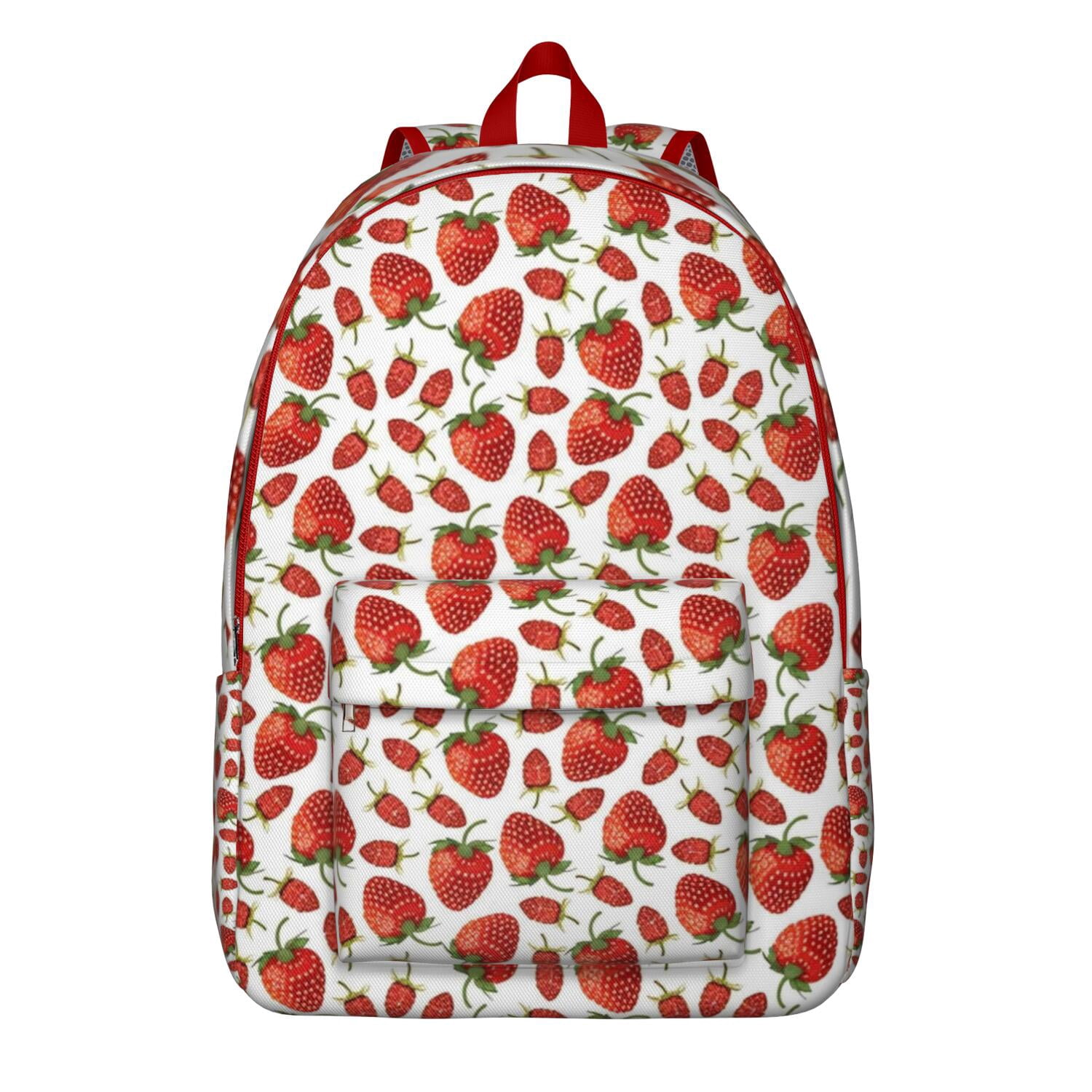White and Red Strawberry Backpack ALAZA Strawberry School Backpack Small Bookbag Mini Bags  main image 4