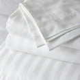 thumbnail image 1 of White Stripe King (76"x 80") Size Sleeper Sofa Bed Sheet Set - Luxury 100% Egyptian Cotton - 800 Thread Count - Fits Mattresses Up to 5" Inches Deep Pocket, 1 of 5