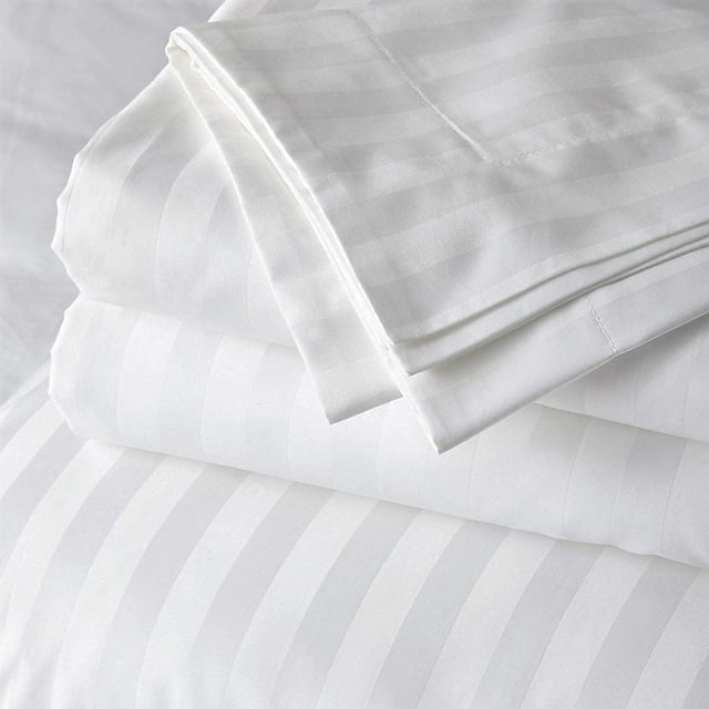 White Stripe Queen (60"x 74") Size Sleeper Sofa Bed Sheet Set Luxury
