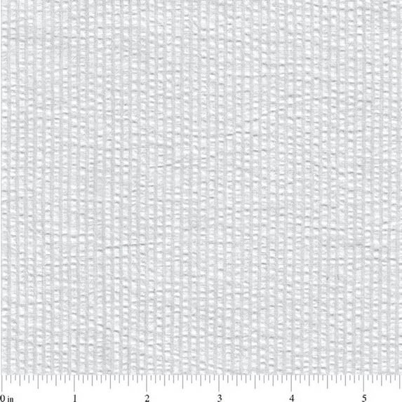 White Stripe Seersucker, Fabric By the Yard