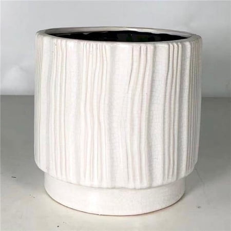 White Striped Planter
