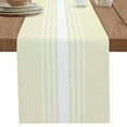 thumbnail image 1 of White Striped on Yellow Table Runner-70 Inch Long Modern Gradient Geometric Table Runners Linen Burlap Tablerunner for Kitchen Dining Room Holiday Party, 1 of 9