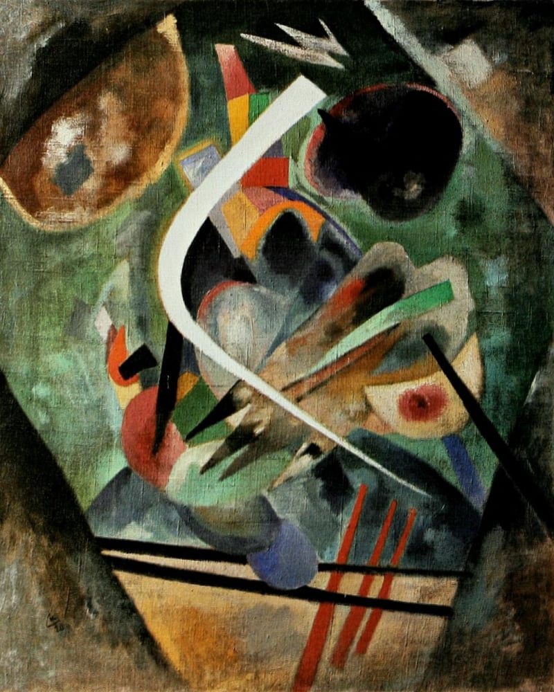 White Stroke 1920 Canvas Art - Wassily Kandinsky (18 x 24)