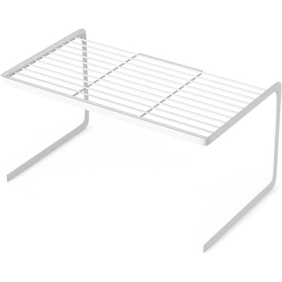 White Sturdy Dish Rack Drainer Stackable Kitchen Storage Rack for Plates Bowls Countertop - Space Saving Dish Holder Organizer (Tall)