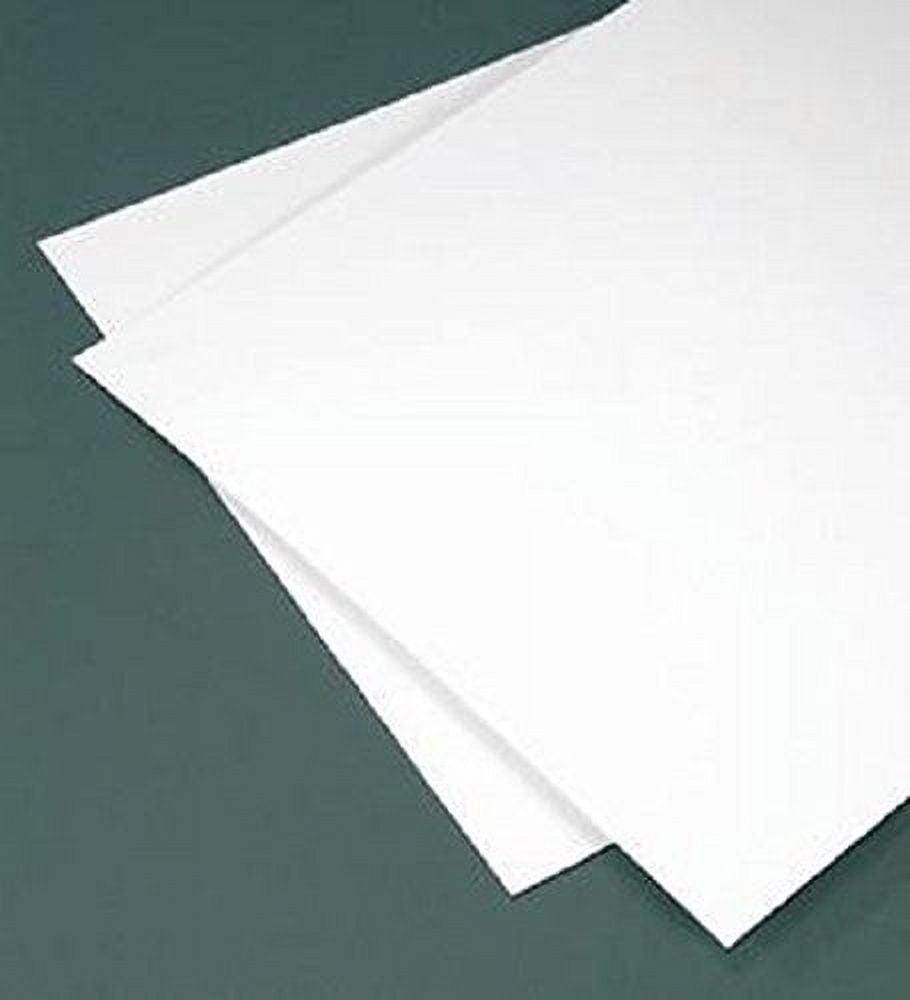 WHITE Styrene Thermoform Plastic Sheets 1/16\" X 12\" X 12\" Sheets - 12 Piece Bundle