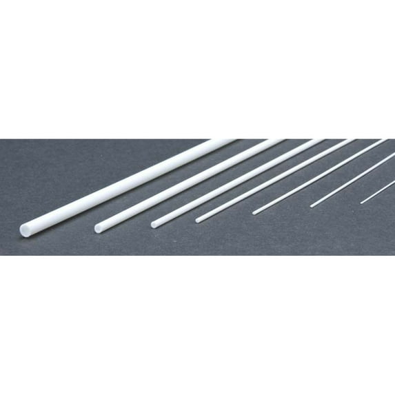 White Styrene Rod And Tube 7 pc. Assortment Evergreen
