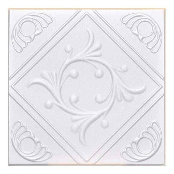 White Styrofoam Decorative Ceiling Tile Anet (Package of 8 Tiles Each of ~20"x20") - Other Sellers Call This Wreath and R02