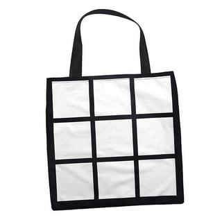 6Pcs Canvas Tote Bag Blank Sublimation Grocery Bags Lightweight