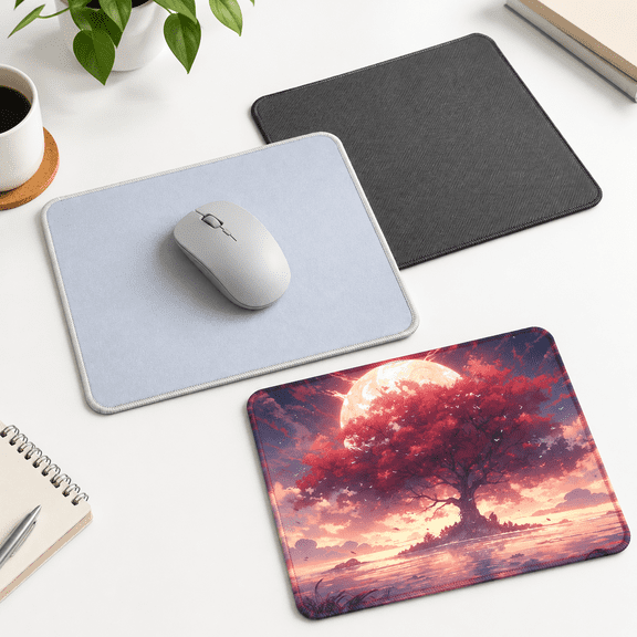 White Sublimation Mouse Pad Blanks 20 Bulk Pack, Anti-Slip Base, Stitched Edges for DIY Custom Printing, Gaming & Work