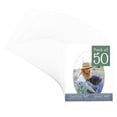 thumbnail image 1 of White Suede Picture Frame Mat for 5x7 Frames - Oval Opening for 4x6 Photos - 50 Mats, 1 of 7