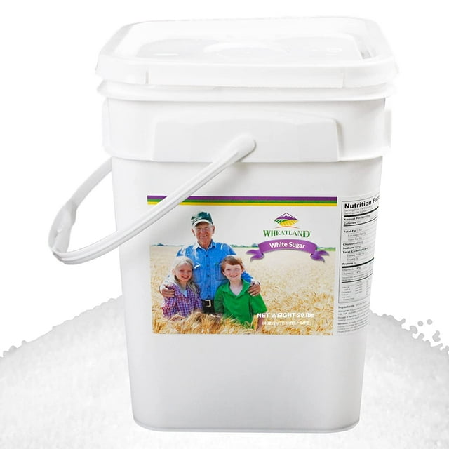 White Sugar • Delicious • grown • 20 lbs Bulk • Mylar and Bucket