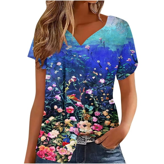 White Summer Crop Tops for Women Womens T Shirts Loose Fit Boho Summer Clothes for Women 2025 Vacation Cruise Petite