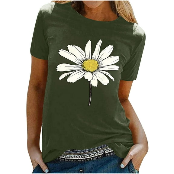 White Summer Tops Y2K Womens T Shirts Graphic Tees Funny Short Sleeve Tunic Tops for Women 3Xl