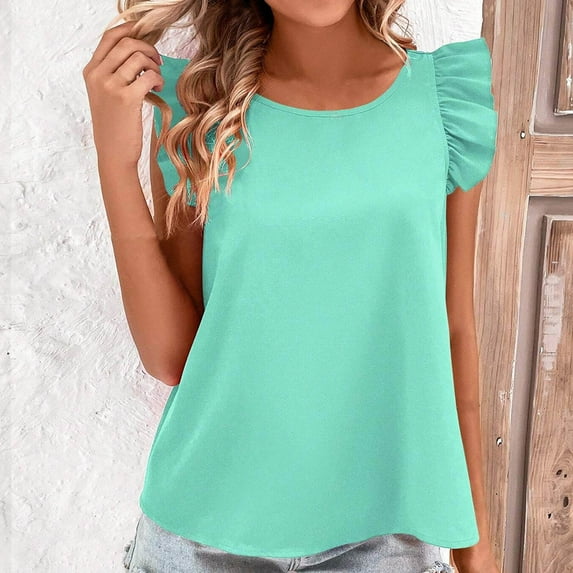 White Summer Tops for Teens Womens Work Blouses Plus Size Shirts for Women Dressy Casual Sexy