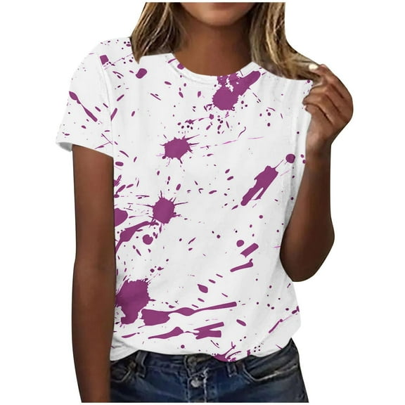 White Summer Tops for Women Tshirts Shirts Graphic Vintage School Women Slim Fit Basic Tees Skinny Crop