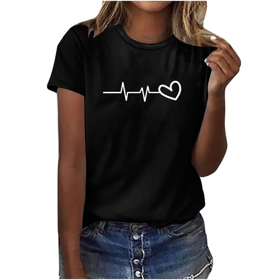 White Summer Tops for Women Womens Funny T Shirts V Neck Short Sleeve Tunic Tops for Women 3Xl