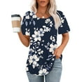 thumbnail image 1 of White Summer Tops for Women Womens T Shirts Loose Fit V Neck Generic Brand Tops for Women, 1 of 1