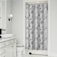 thumbnail image 1 of White Sun Moon Star Pattern Shower Curtain 36"x72" ,Bathroom Decorative Shower Curtains Set with 12 Hooks,Modern Waterproof Washable Shower Curtain, 1 of 6