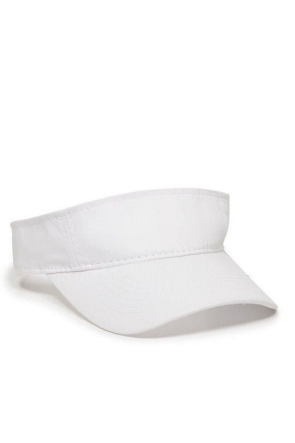 White Sun Visor Comfort Fit Adjustable Visor Cap Open Hat Unisex Adult