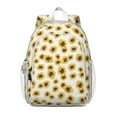 thumbnail image 1 of White Sunflower Backpack for School,Cute School Bag,Schoolbag with Adjustable Shoulder Straps & Padded Back,15"x11.42"x5.5", 1 of 6