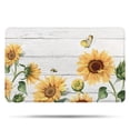 thumbnail image 1 of White Sunflower Bee Butterfly Pattern Bathroom Rugs Mat,Non Slip Microfiber Bathroom Rug,Rubber Backing,Soft Bathroom Mats for Bathroom Floor,Tub and Shower,20x32in(50x80cm), 1 of 5