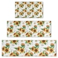 thumbnail image 1 of White Sunflower Bouquet Pattern Kitchen Rugs Sets Of 3,Kitchen Runner Rugs Non Skid Washable,Decorative Kitchen Floor Mats for Kitchen,Sink,Laundry,17"x30"+ 17"x47" + 17"x59", 1 of 6