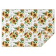 thumbnail image 1 of White Sunflower Bouquet Pattern Rectangle Tablecloth 60"x84",Waterproof Polyester Rectangle Table Cloth, Wipeable Spillproof Polyester Tablecloth for Dining, Camping, Indoor and Outdoor, 1 of 5