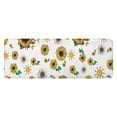 thumbnail image 1 of White Sunflower Butterfly Sun Pattern Kitchen Rug Mat,Kitchen Runner Rugs Non Skid Washable,Decorative Kitchen Floor Mats for Kitchen,Sink,Laundry,17"x47.2", 1 of 7