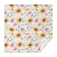 thumbnail image 1 of White Sunflower Colorful Flower Pattern Square Tablecloth,Waterproof Square Table Cover,Wipeable Spillproof Washable Table Cover for Home Kitchen Party Decor 42"X42"(107x107cm), 1 of 1