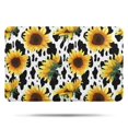 thumbnail image 1 of White Sunflower Cow Print Pattern Bathroom Rugs Mat,Non Slip Microfiber Bathroom Rug,Rubber Backing,Soft Bathroom Mats for Bathroom Floor,Tub and Shower,17x27in(43x68cm), 1 of 5